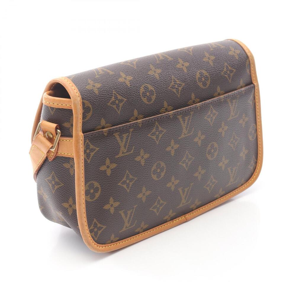 Louis Vuitton Sologne Monogram Shoulder Bag Canvas Leather Brown